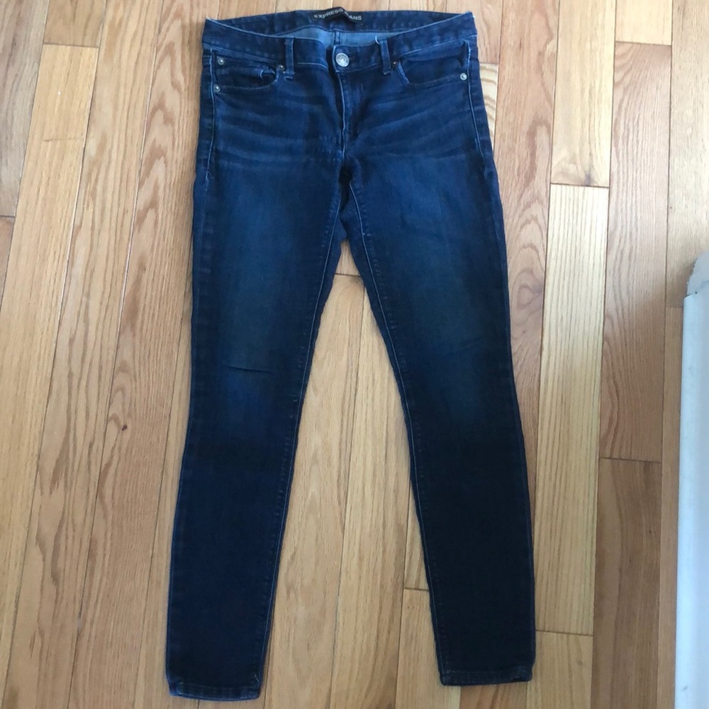 Dark denim jeans